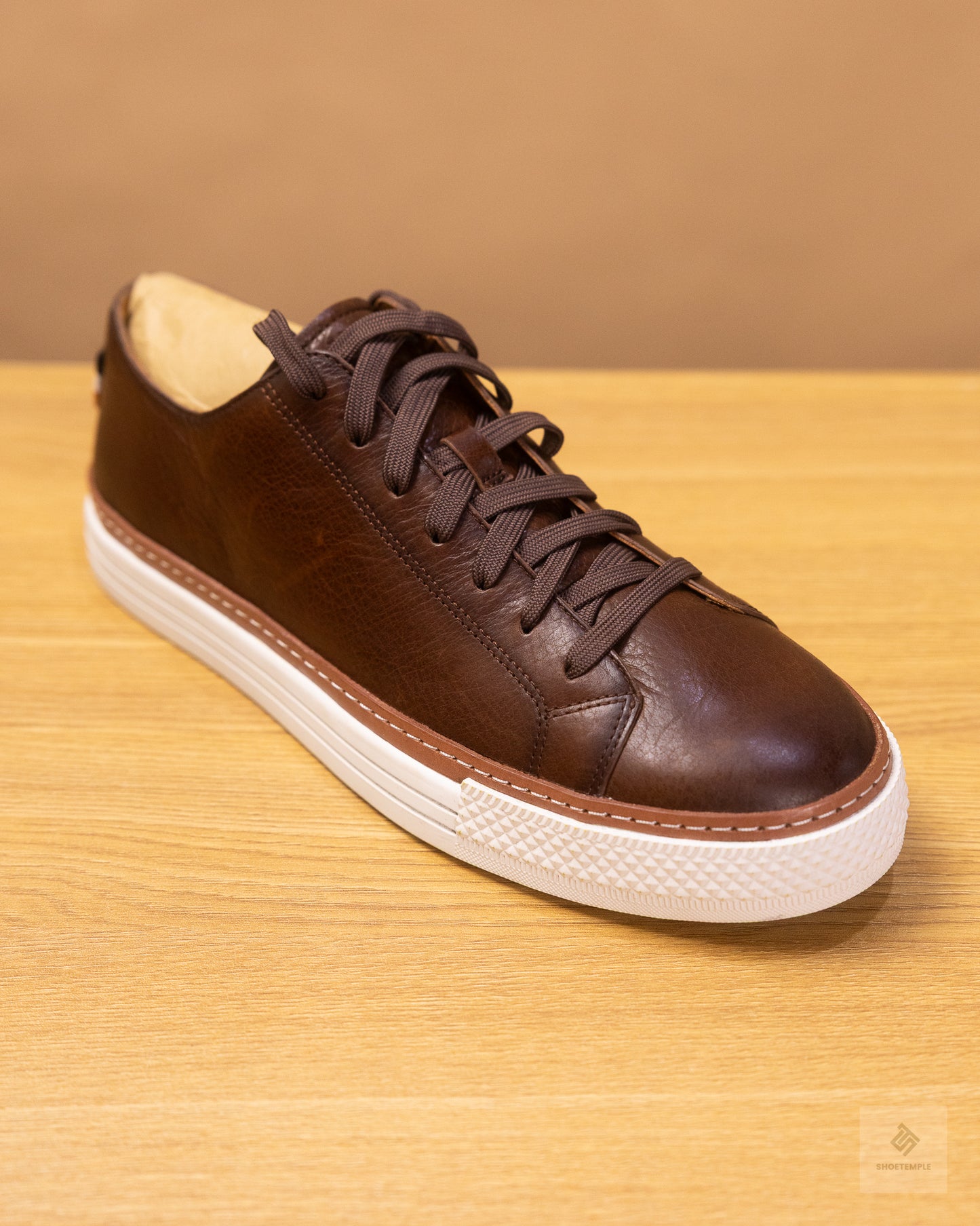 Allen Edmonds Paxton Casual Lace-Up Sneaker in dark brown leather.