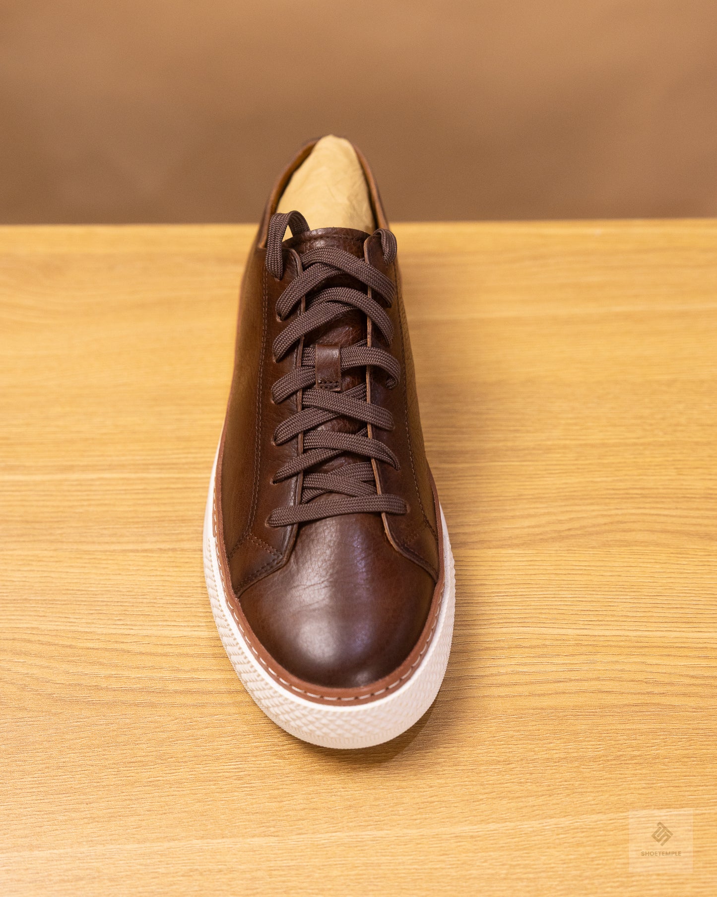 Allen Edmonds Paxton Casual Lace-Up Sneaker in dark brown leather.