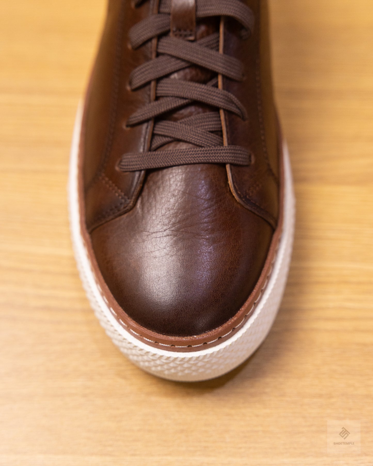 Allen Edmonds Paxton Casual Lace-Up Sneaker in dark brown leather.
