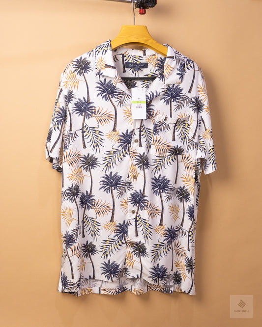 Mantaray Short Sleeve Casual Coconut Print Shirt