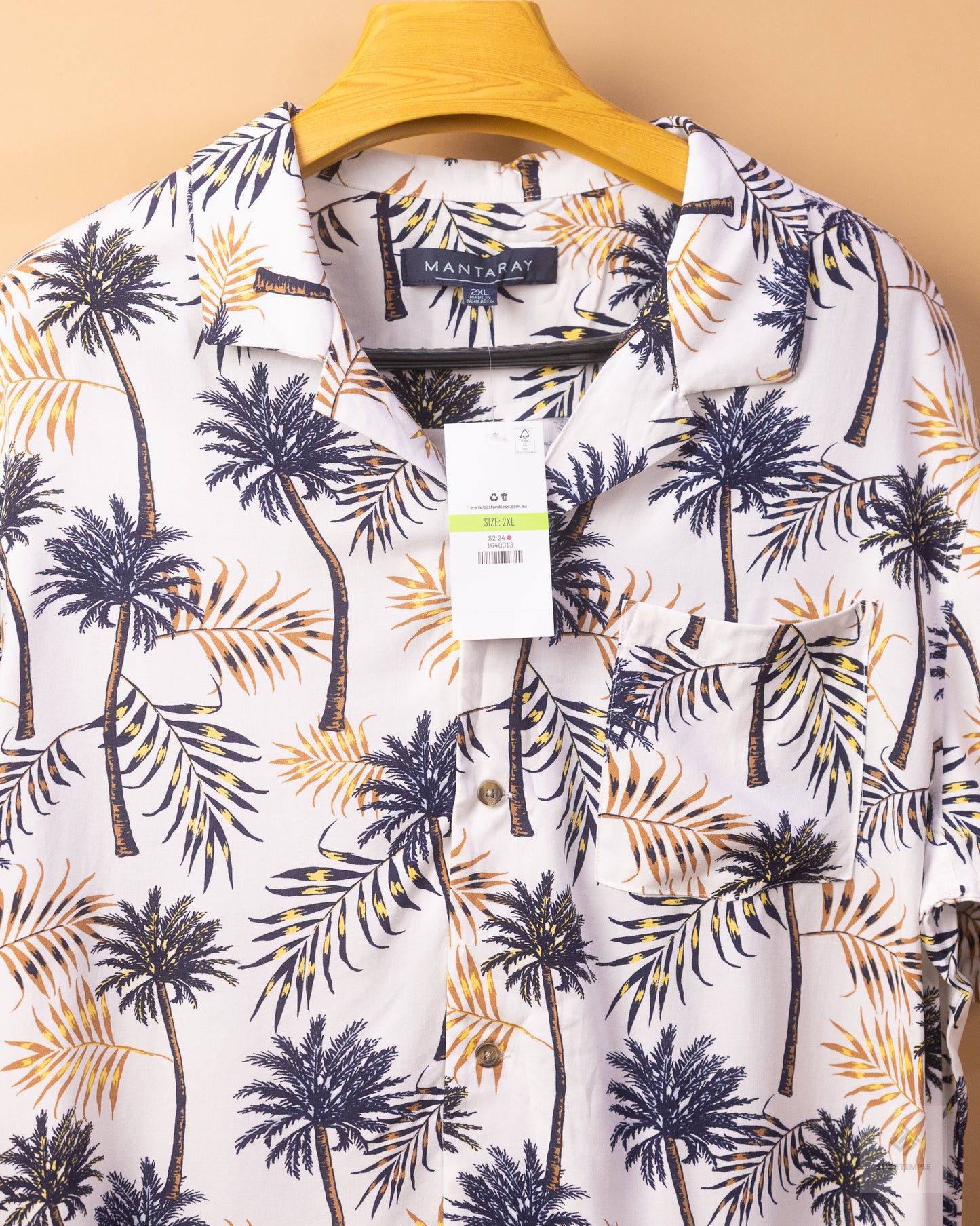 Mantaray Short Sleeve Casual Coconut Print Shirt