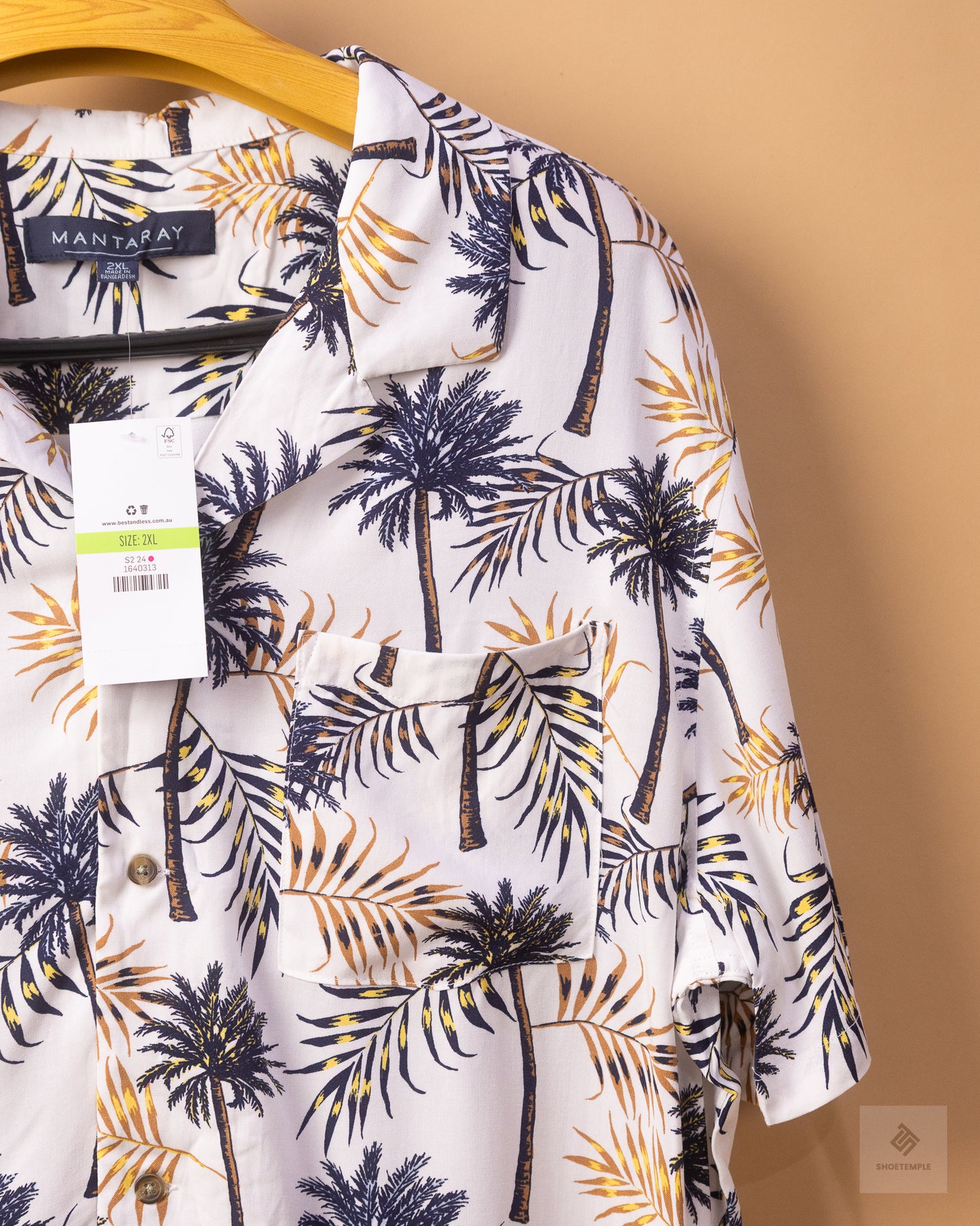 Mantaray Short Sleeve Casual Coconut Print Shirt
