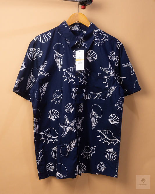 Mantaray Men's Short Sleeve Printed Casual Shirt