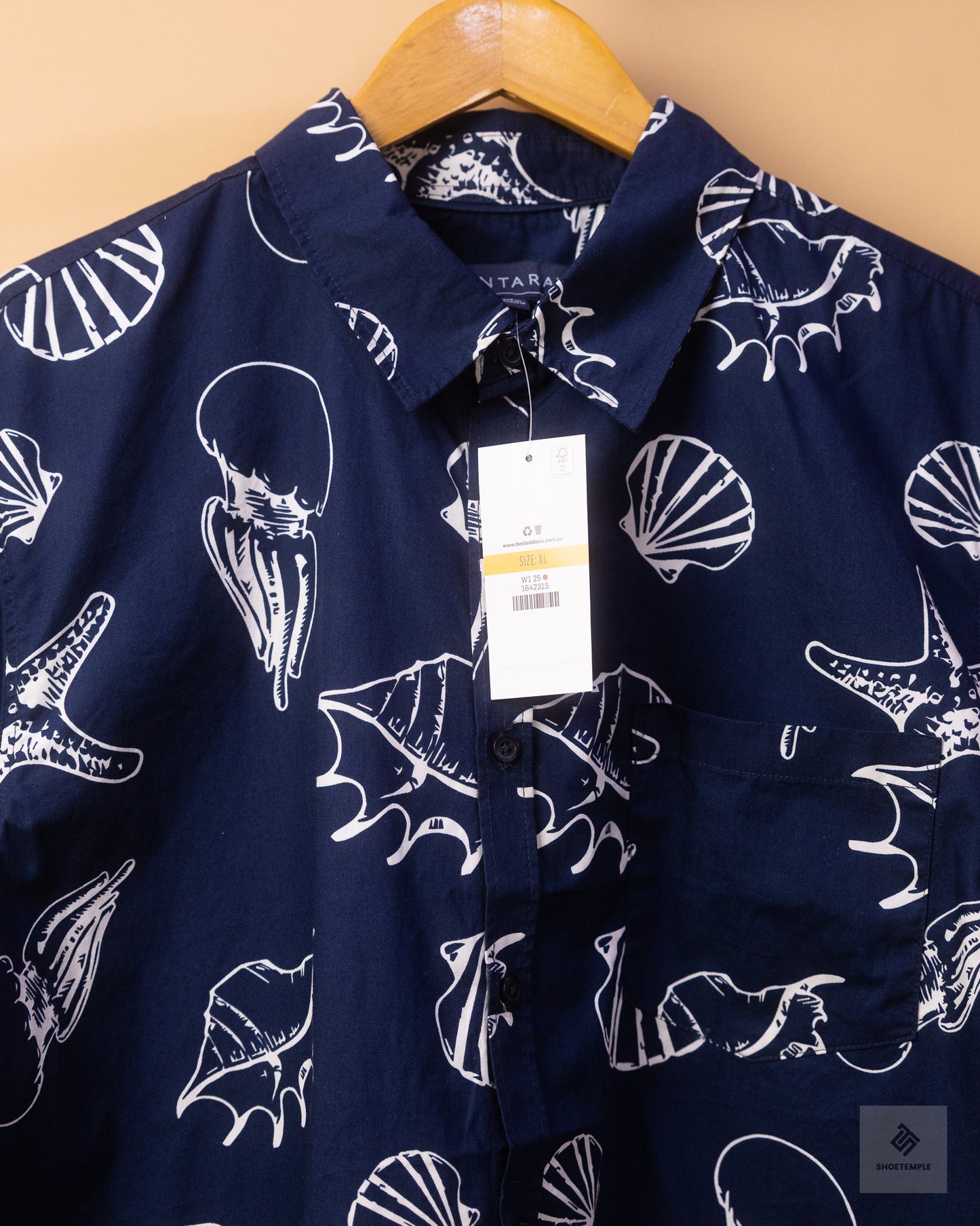 Mantaray Men's Short Sleeve Printed Casual Shirt