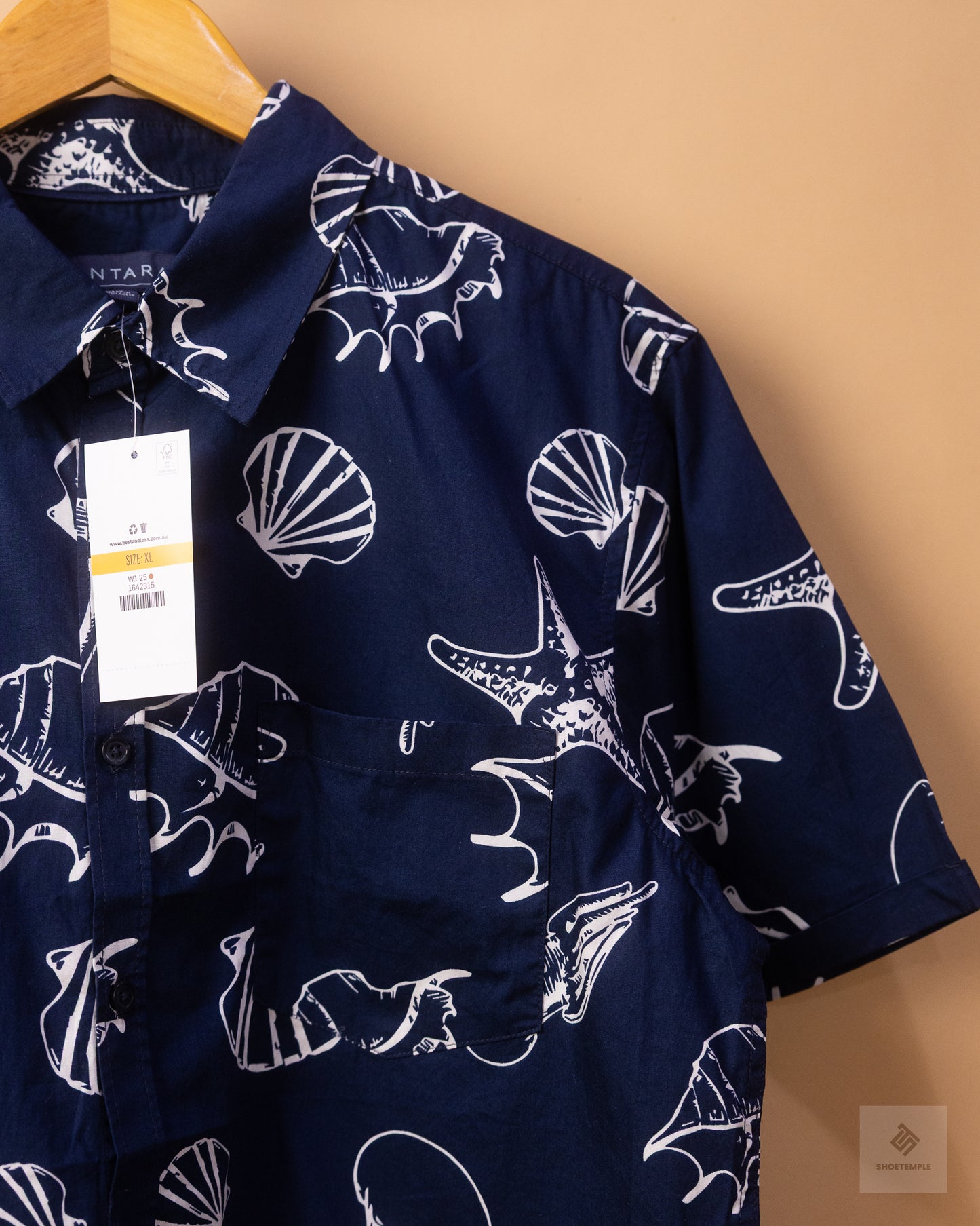 Mantaray Men's Short Sleeve Printed Casual Shirt