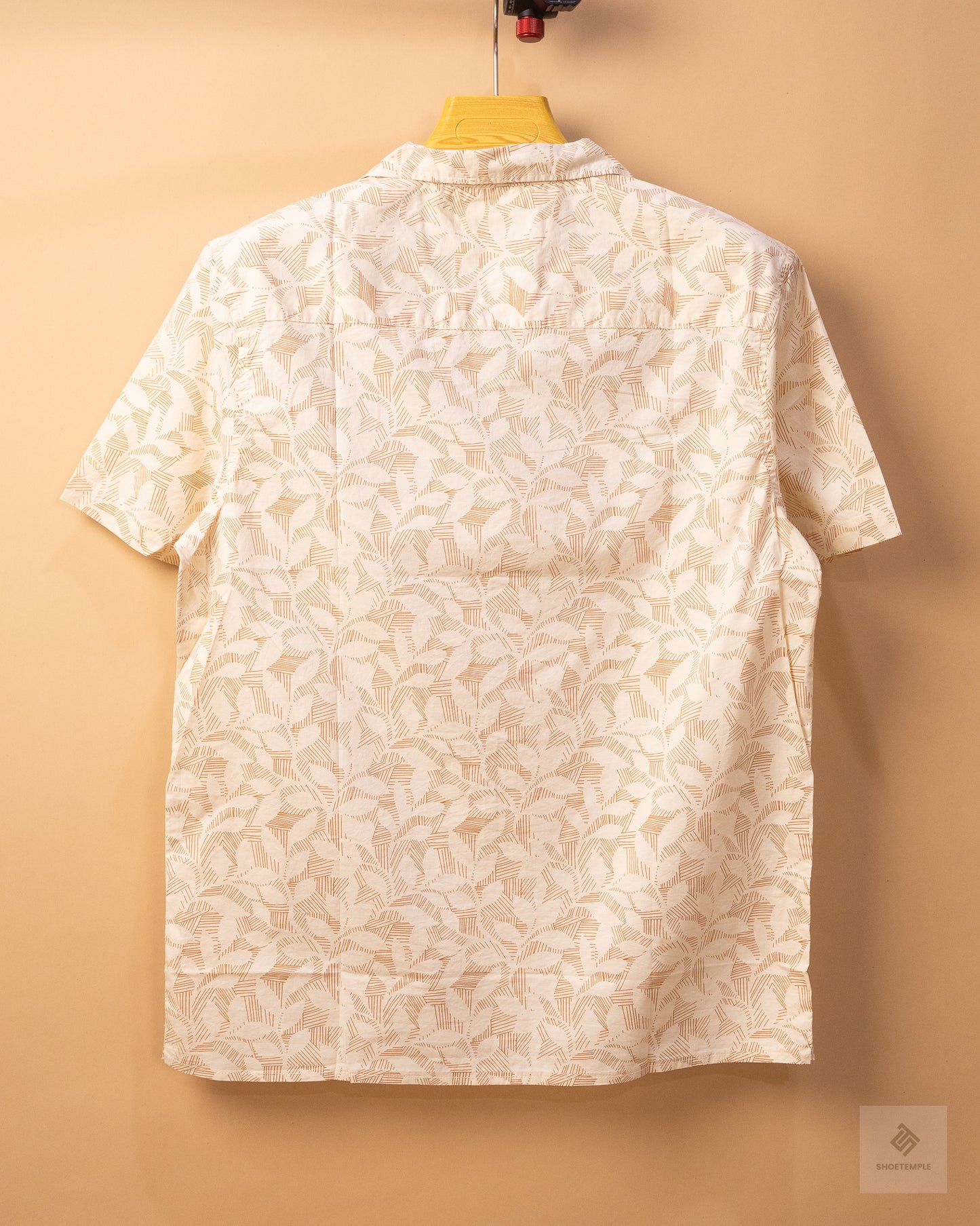 Unison Beige Short Sleeve Print Casual Shirt