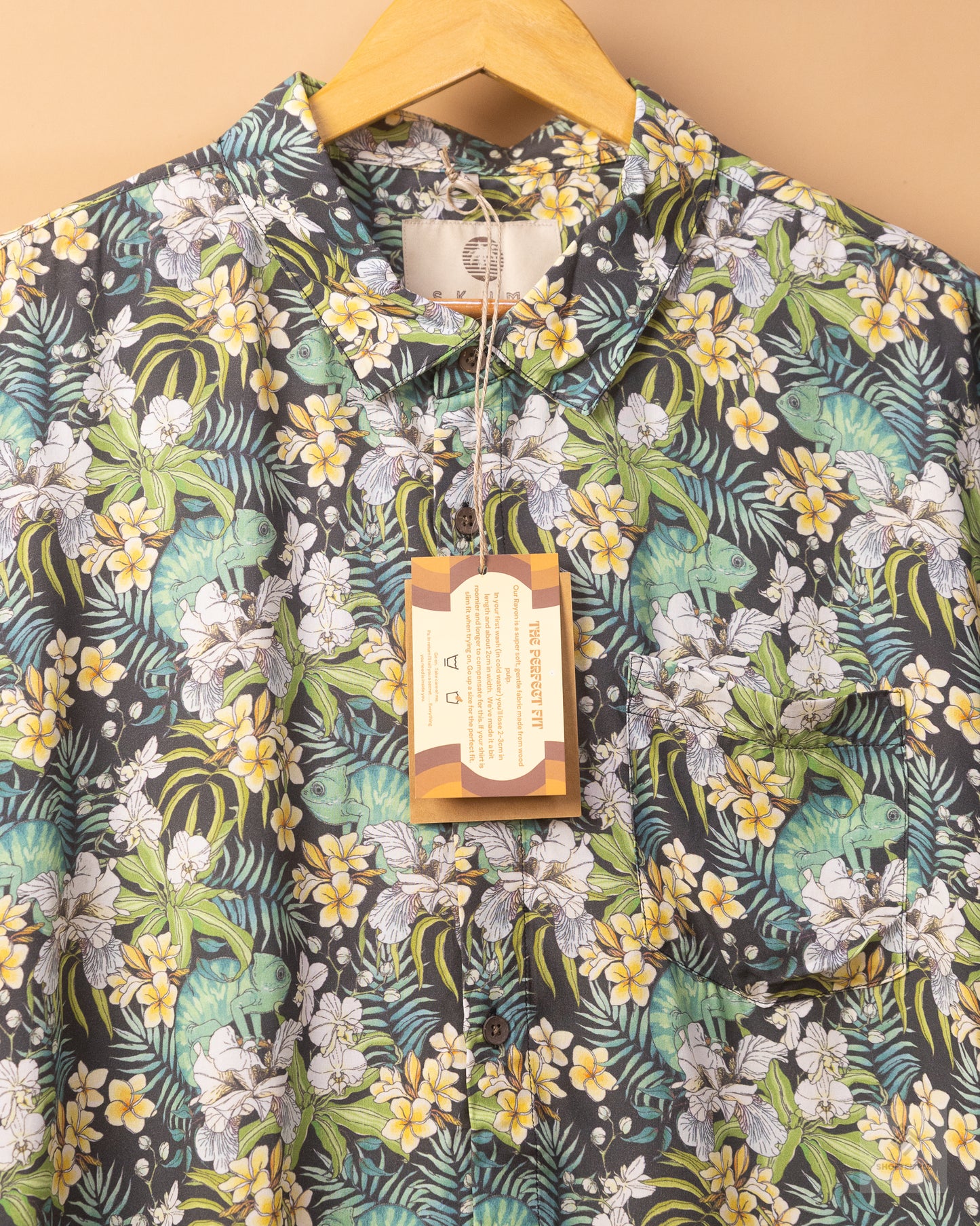 Skumi Camo Chameleon short Sleeve Print Casual Shirt