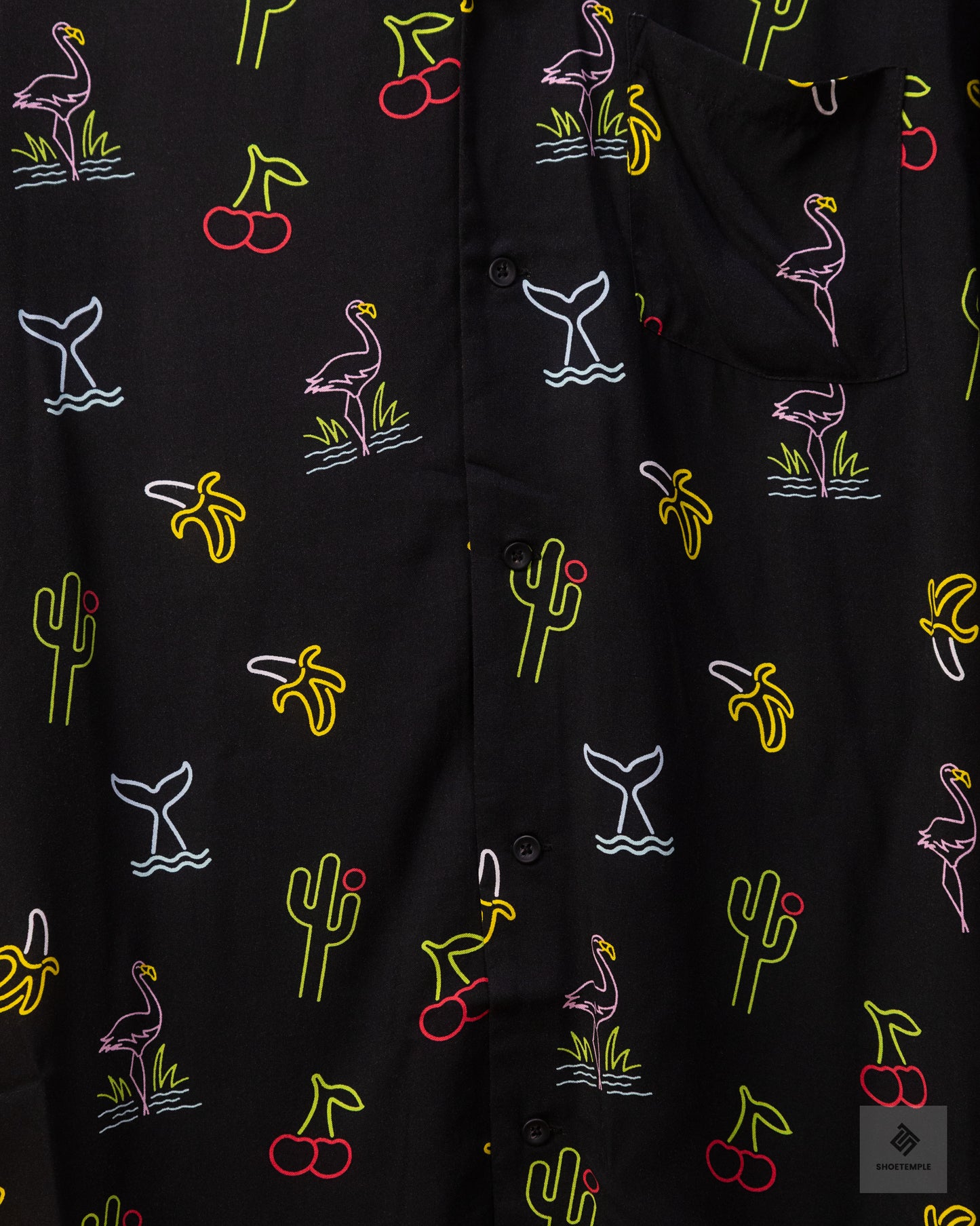 Mantaray Neon Light Print Short Sleeve Shirt