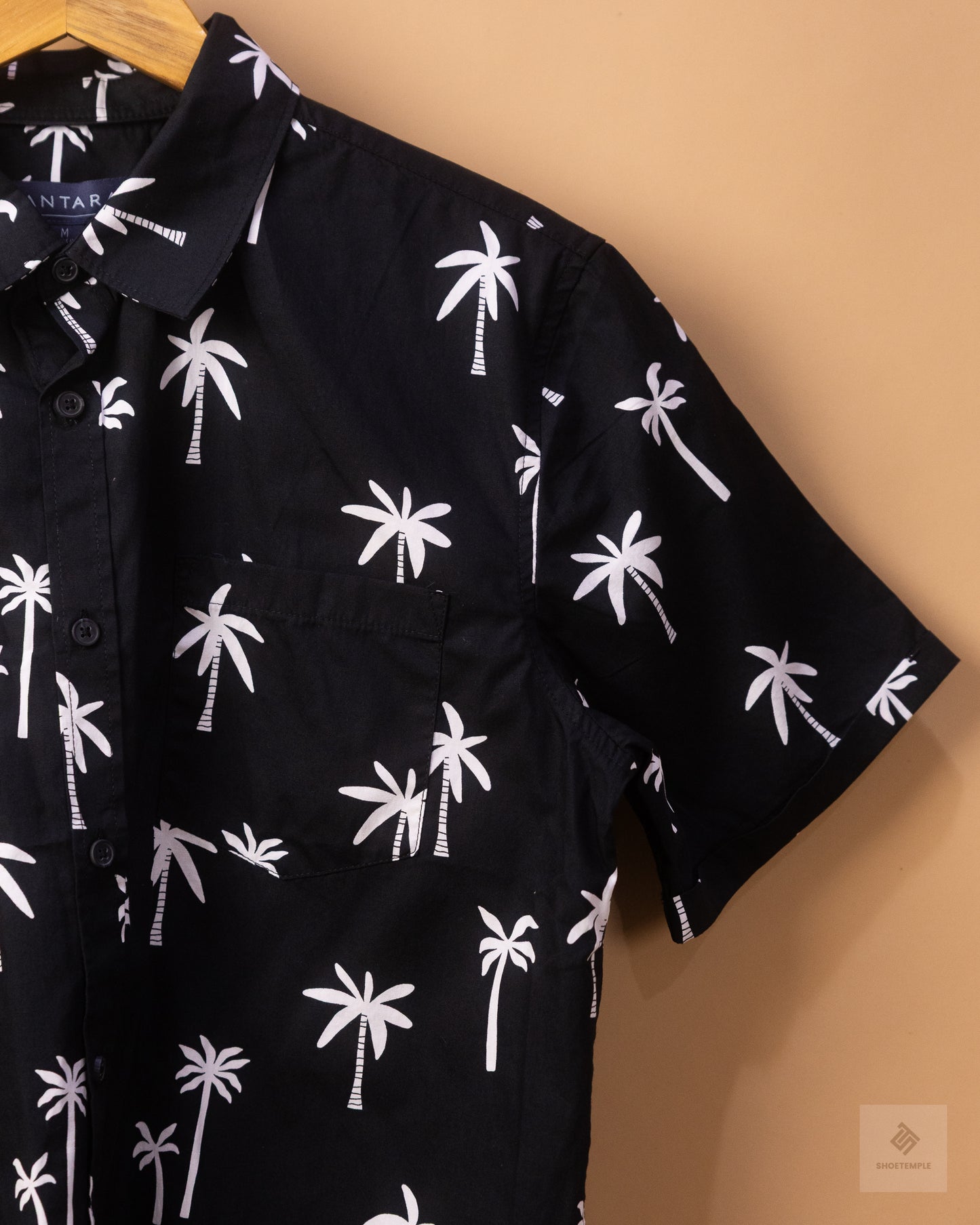 Mantaray Black Palm Shirt