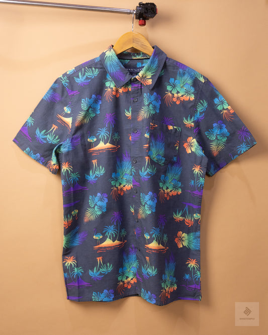 Mantaray Men's Tech Party Shirt in the Stoke Wizard colorway