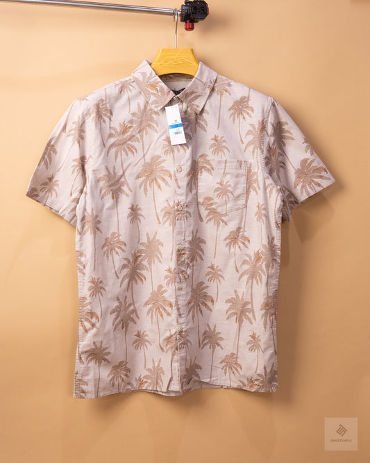 Mantaray Palm Print Short Sleeve Shirt