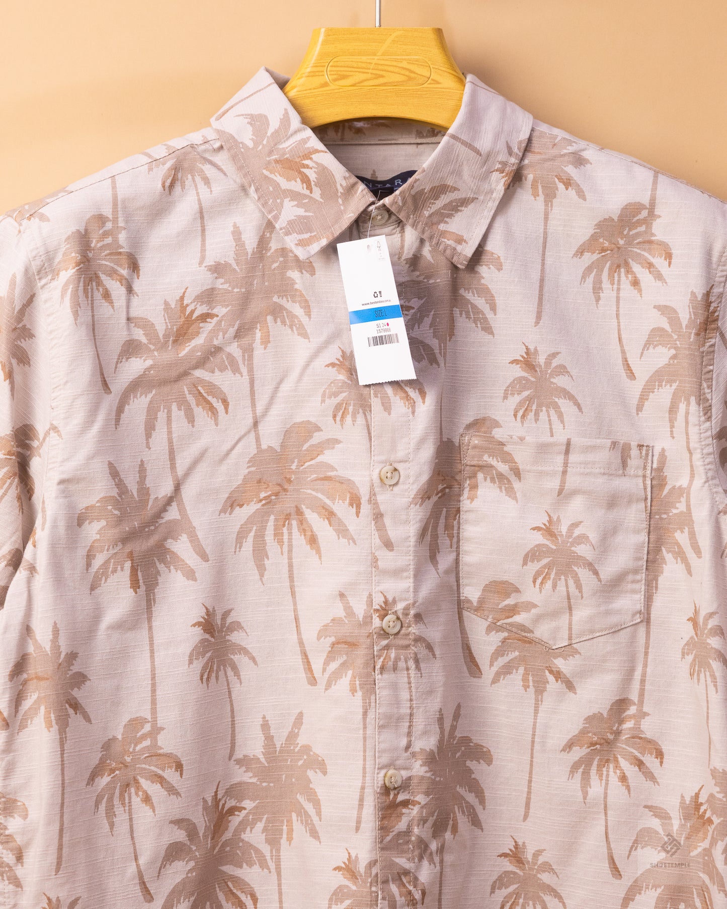 Mantaray Palm Print Short Sleeve Shirt