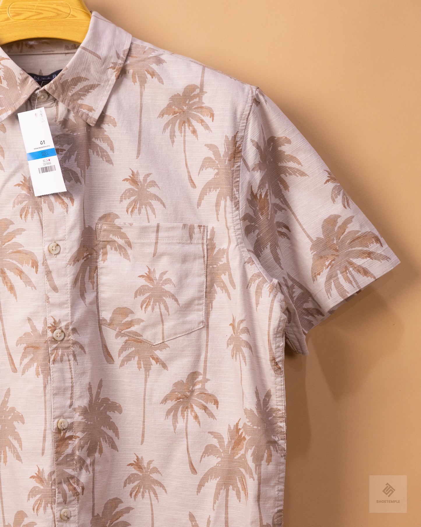 Mantaray Palm Print Short Sleeve Shirt