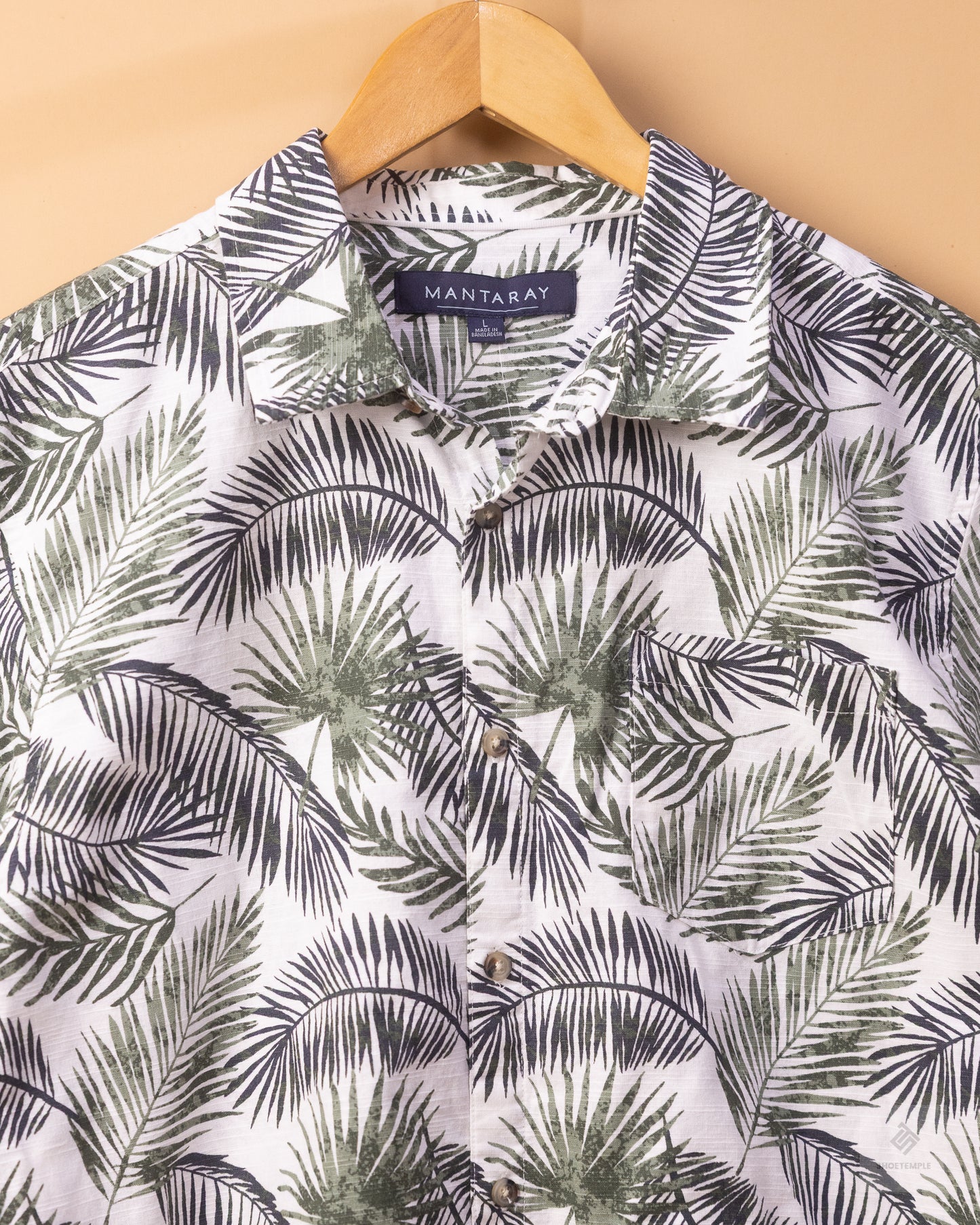 Mantaray Short Sleeve Palm Shirt Print