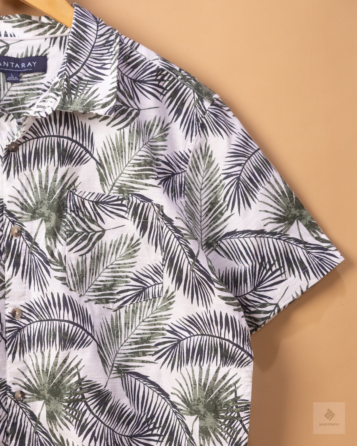 Mantaray Short Sleeve Palm Shirt Print