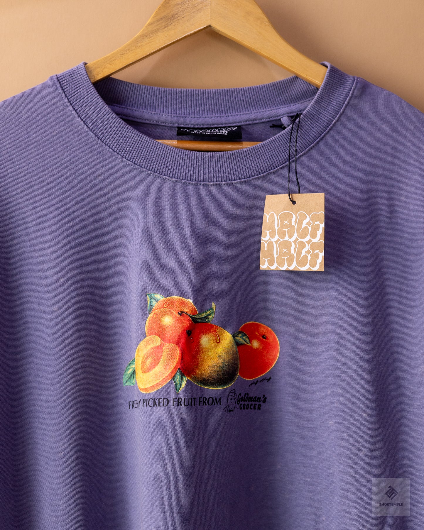 Half and Half Oversized Graphic T-Shirt