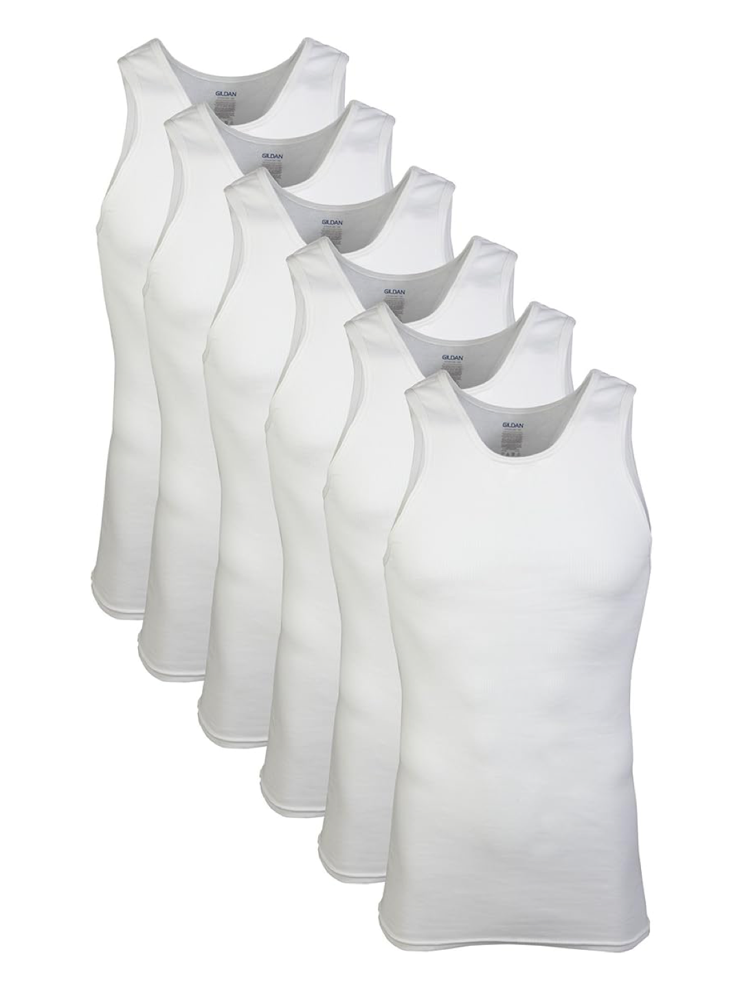 6 in pack Gildan Men's A-Shirts Tanks Multipack