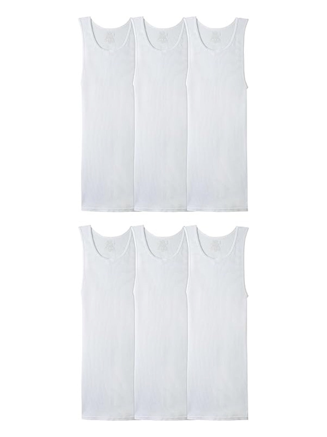 6 Pack Fruit of the Loom Men's Sleeveless Moisture Wicking Singlets