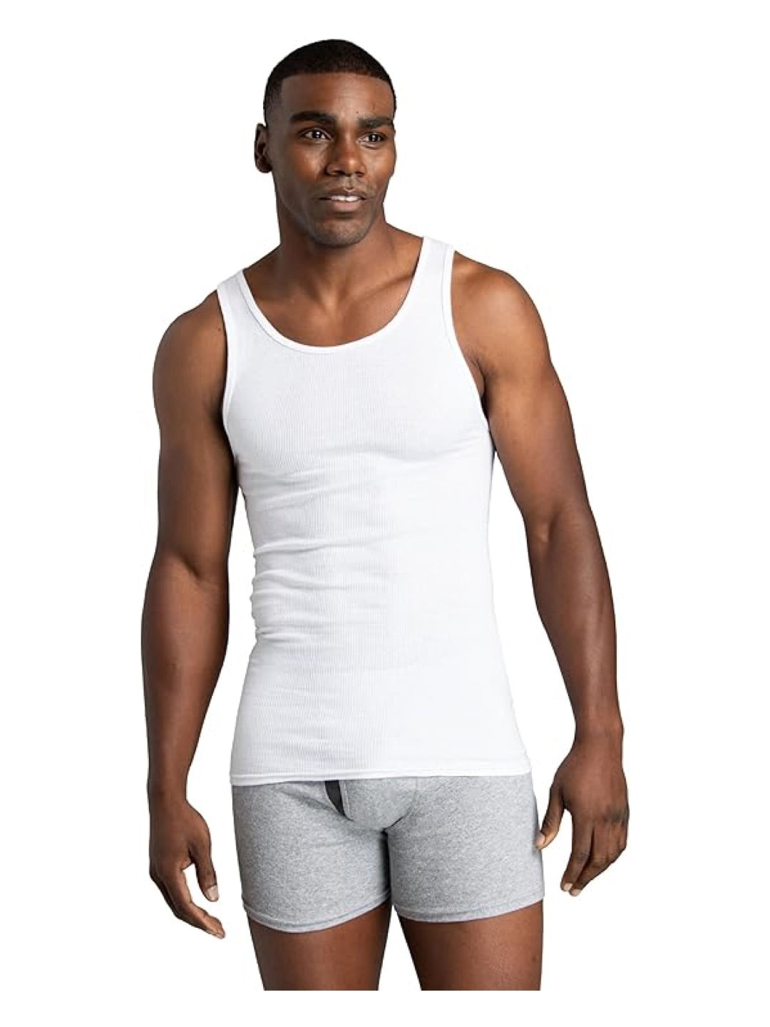 6 Pack Fruit of the Loom Men's Sleeveless Moisture Wicking Singlets