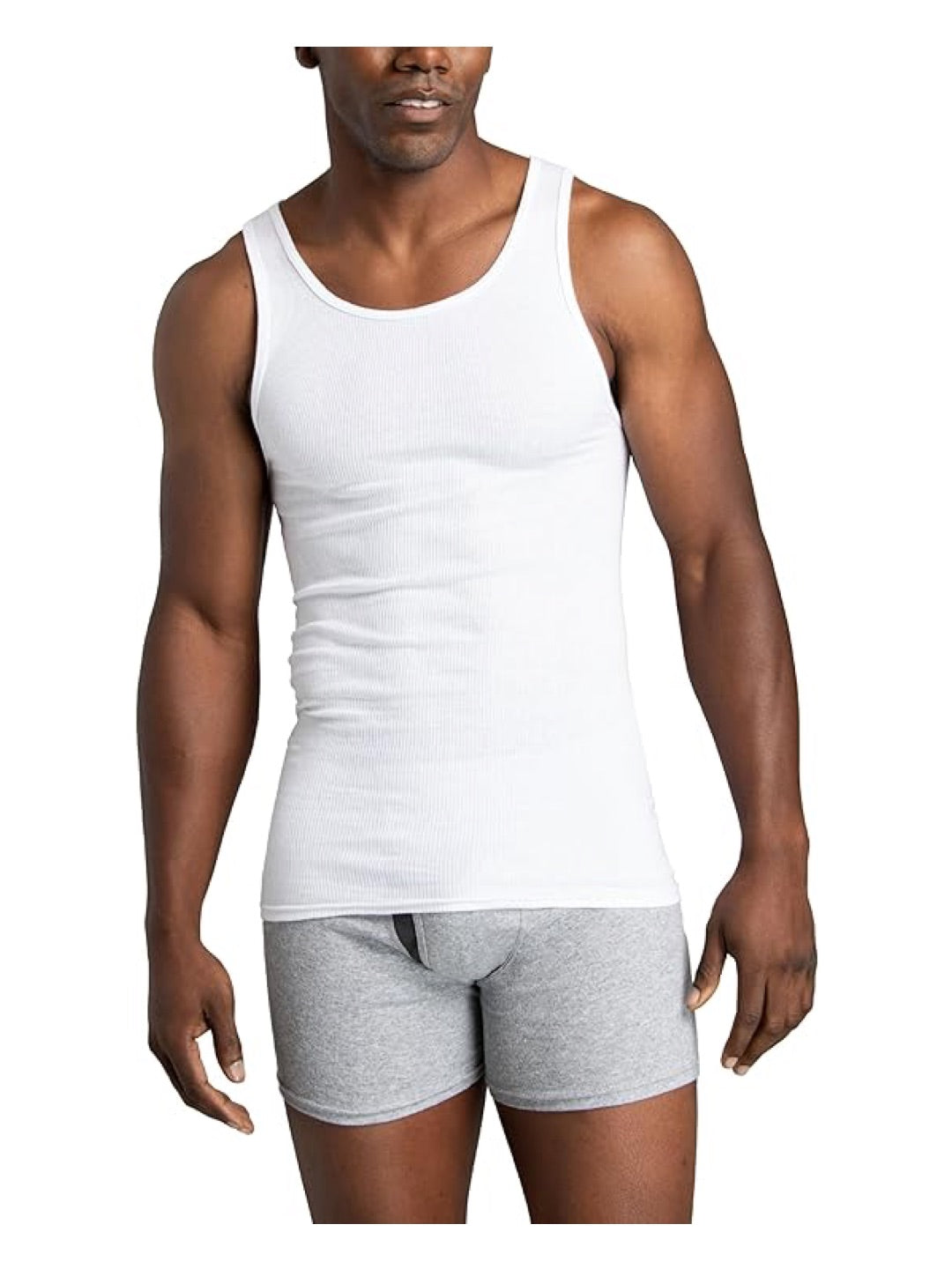 6 Pack Fruit of the Loom Men's Sleeveless Moisture Wicking Singlets