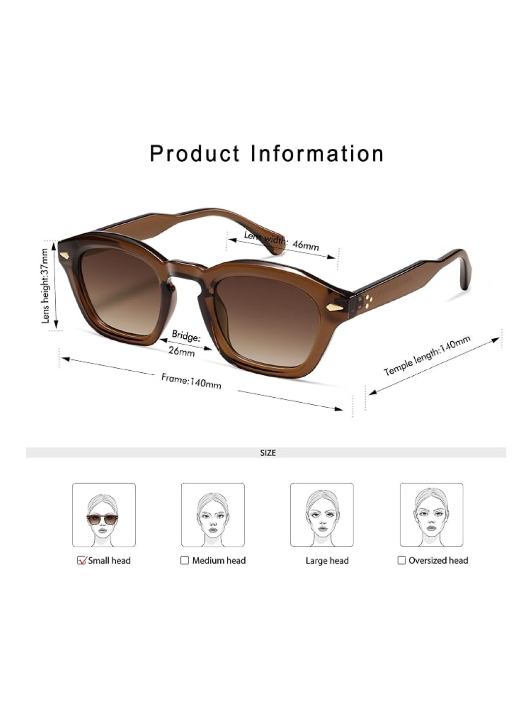 Retro Square Sunglasses – 2-Pack (Unisex) - Browns