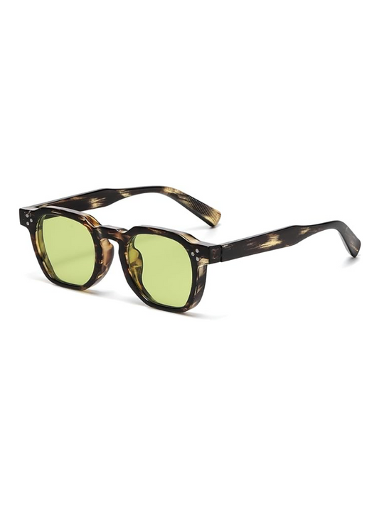 Retro Sunglasses for Women and Men – Square Thick-Framed Shades Trendy Vintage Sunglasses