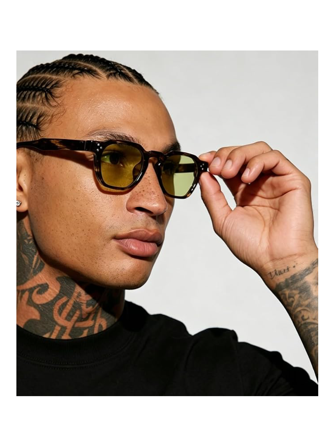 Retro Sunglasses for Women and Men – Square Thick-Framed Shades Trendy Vintage Sunglasses