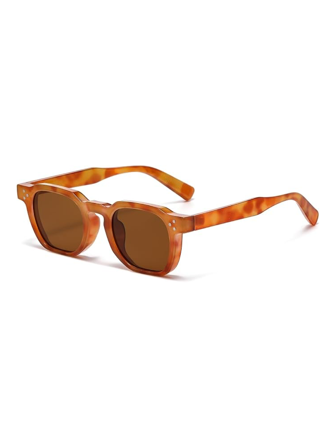 Retro Sunglasses for Women and Men – Square Thick-Framed Shades Trendy Vintage Sunglasses