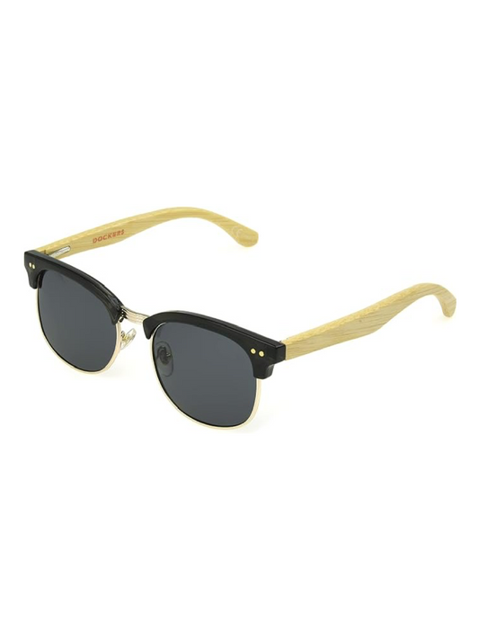 Dockers Men's Tatum Club Sunglasses, 52mm – Black and Bamboo