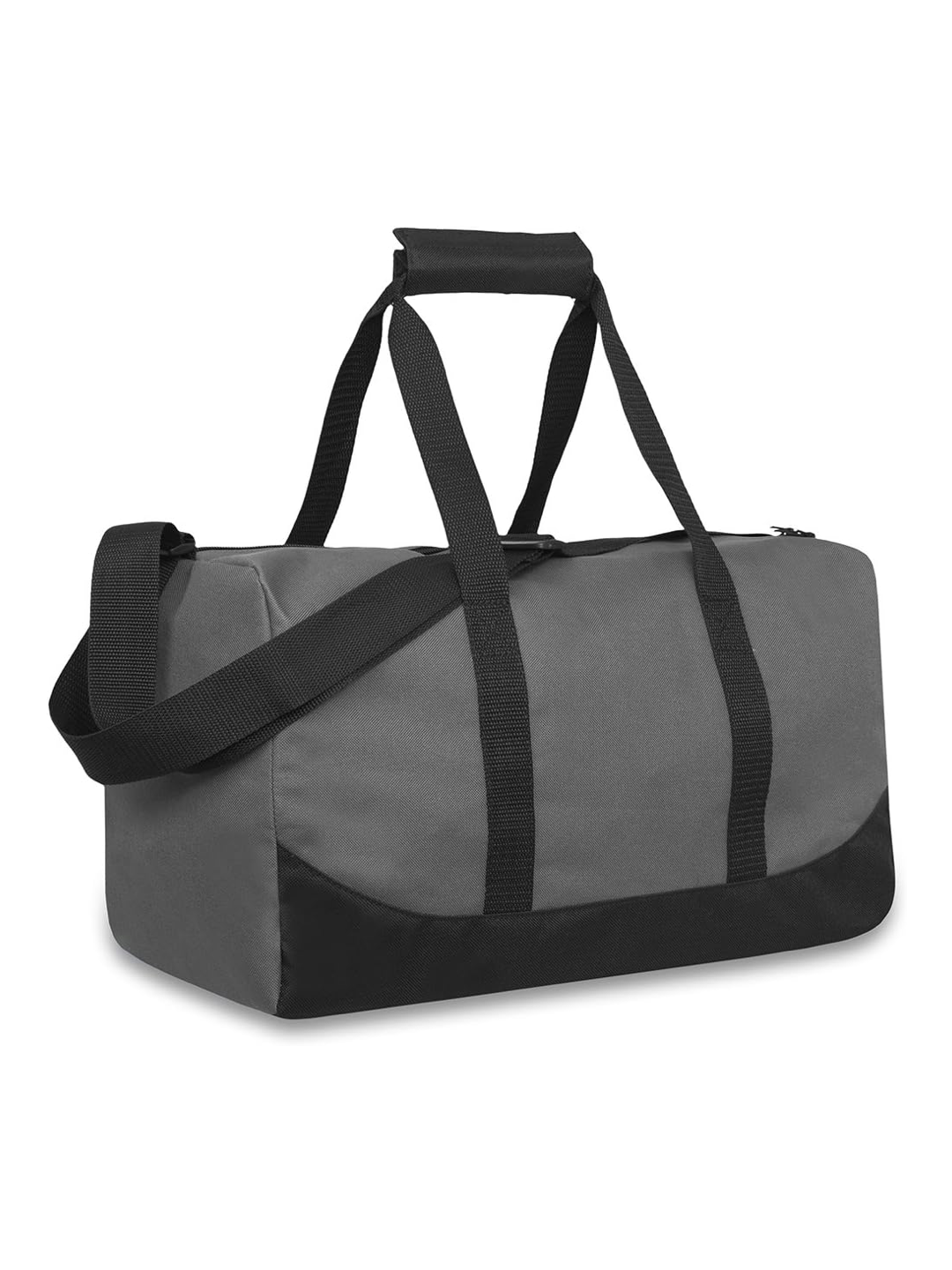 40 Liter, 17 Inch Canvas Duffle Bag for Men and Women – Travel Weekender Overnight Carry-On Shoulder Duffel Tote Bag - Grey