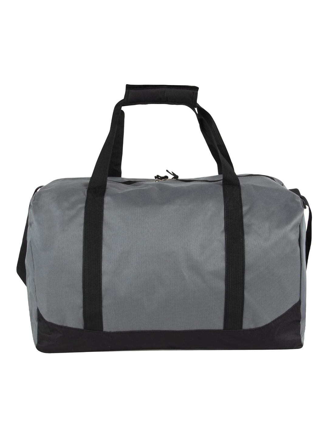 40 Liter, 17 Inch Canvas Duffle Bag for Men and Women – Travel Weekender Overnight Carry-On Shoulder Duffel Tote Bag - Grey