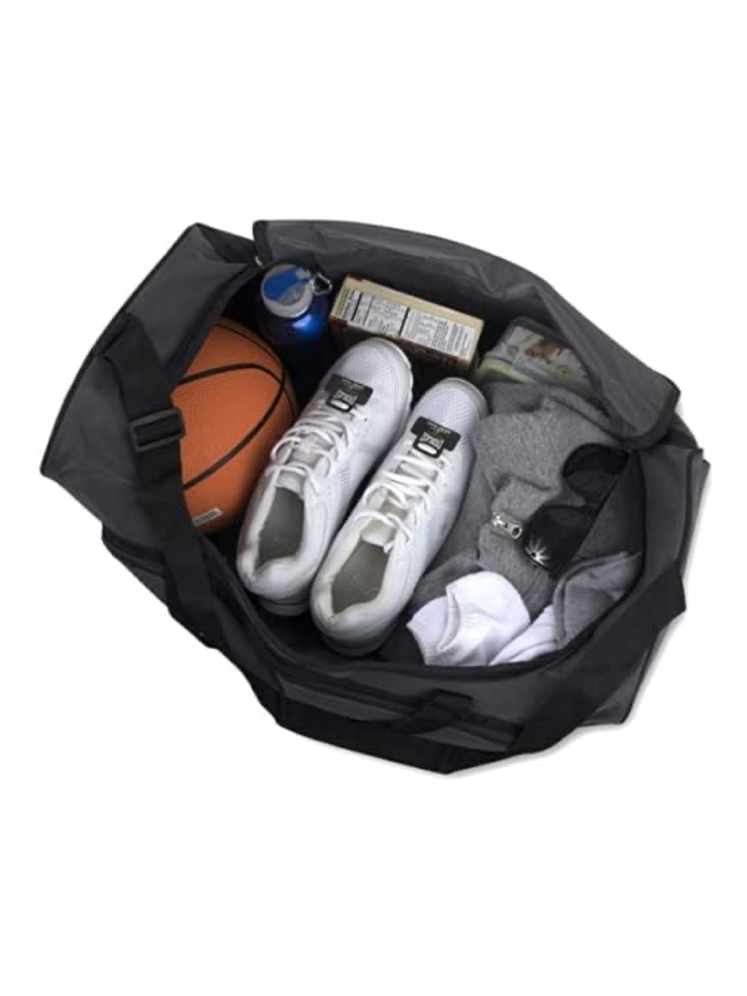 40 Liter, 17 Inch Canvas Duffle Bag for Men and Women – Travel Weekender Overnight Carry-On Shoulder Duffel Tote Bag - Grey