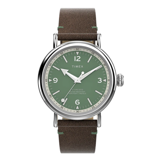 Timex Standard 40mm Eco-Friendly Leather Strap Watch