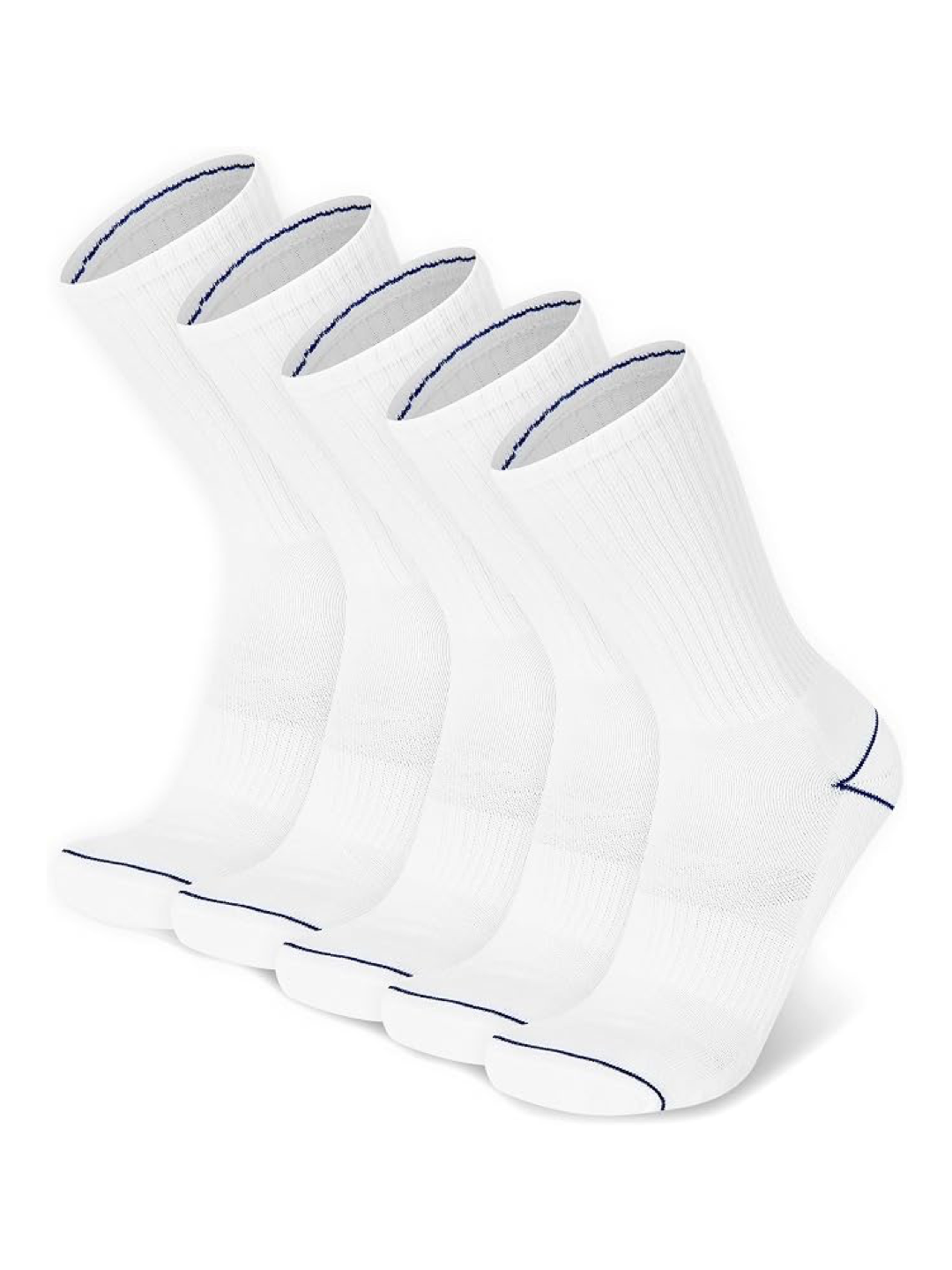 Champion Men's Cushioned Crew Socks 5-Pack - Moisture-Wicking Athletic Crew Socks with Arch Support