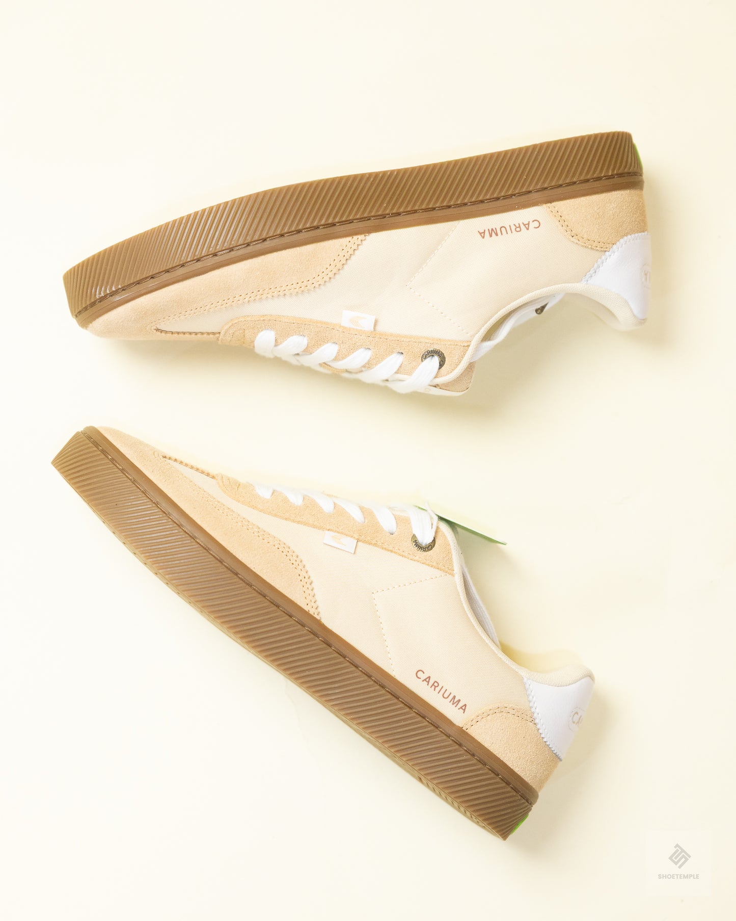 Cariuma Toca Sneakers in Teak Light Cream Nylon Latte Suede