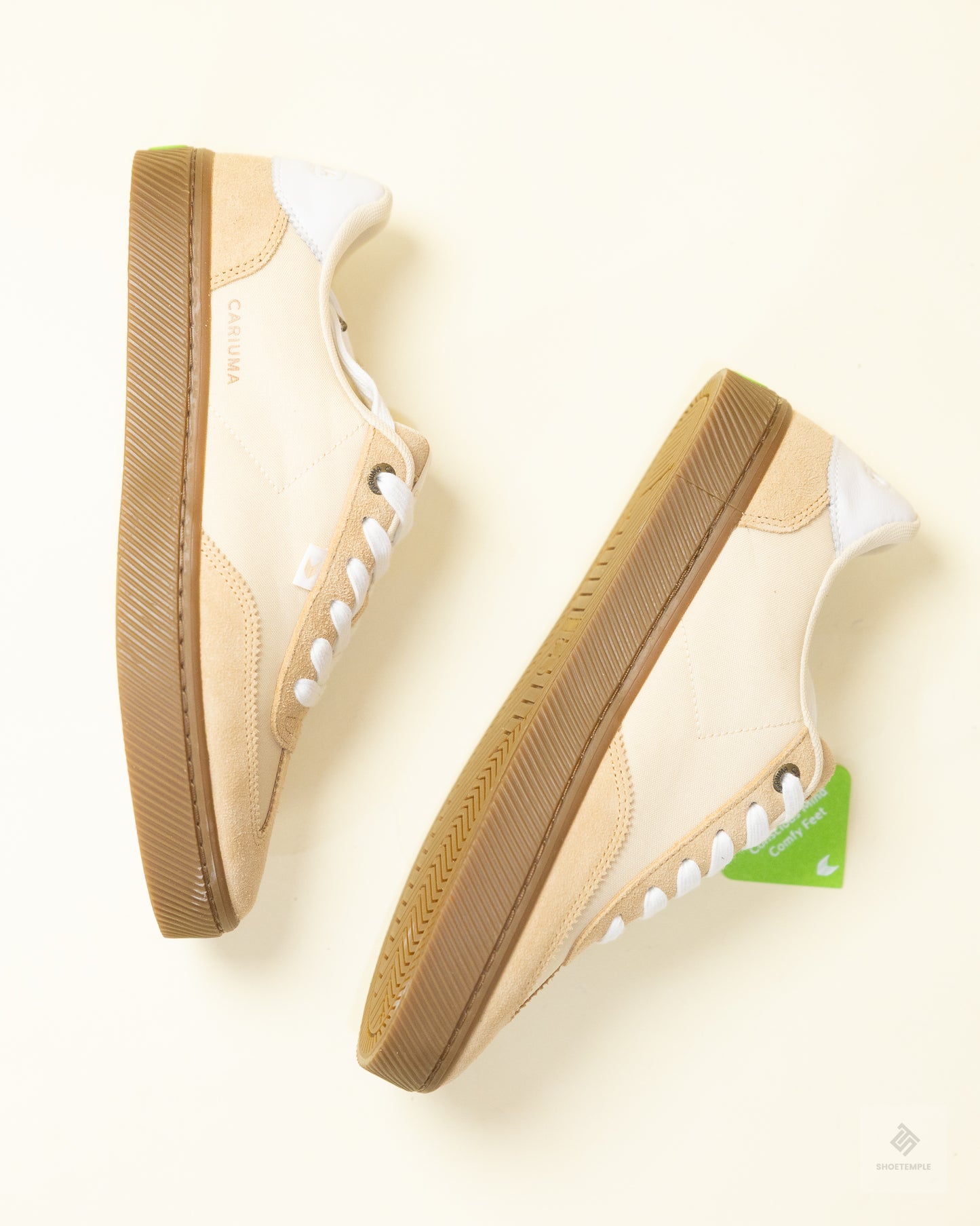 Cariuma Toca Sneakers in Teak Light Cream Nylon Latte Suede