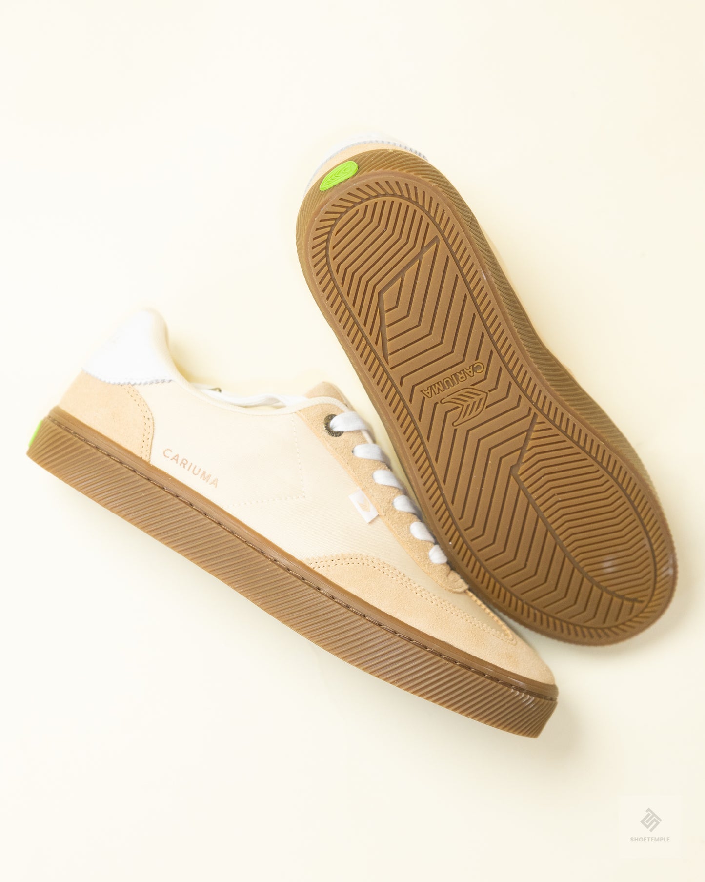 Cariuma Toca Sneakers in Teak Light Cream Nylon Latte Suede