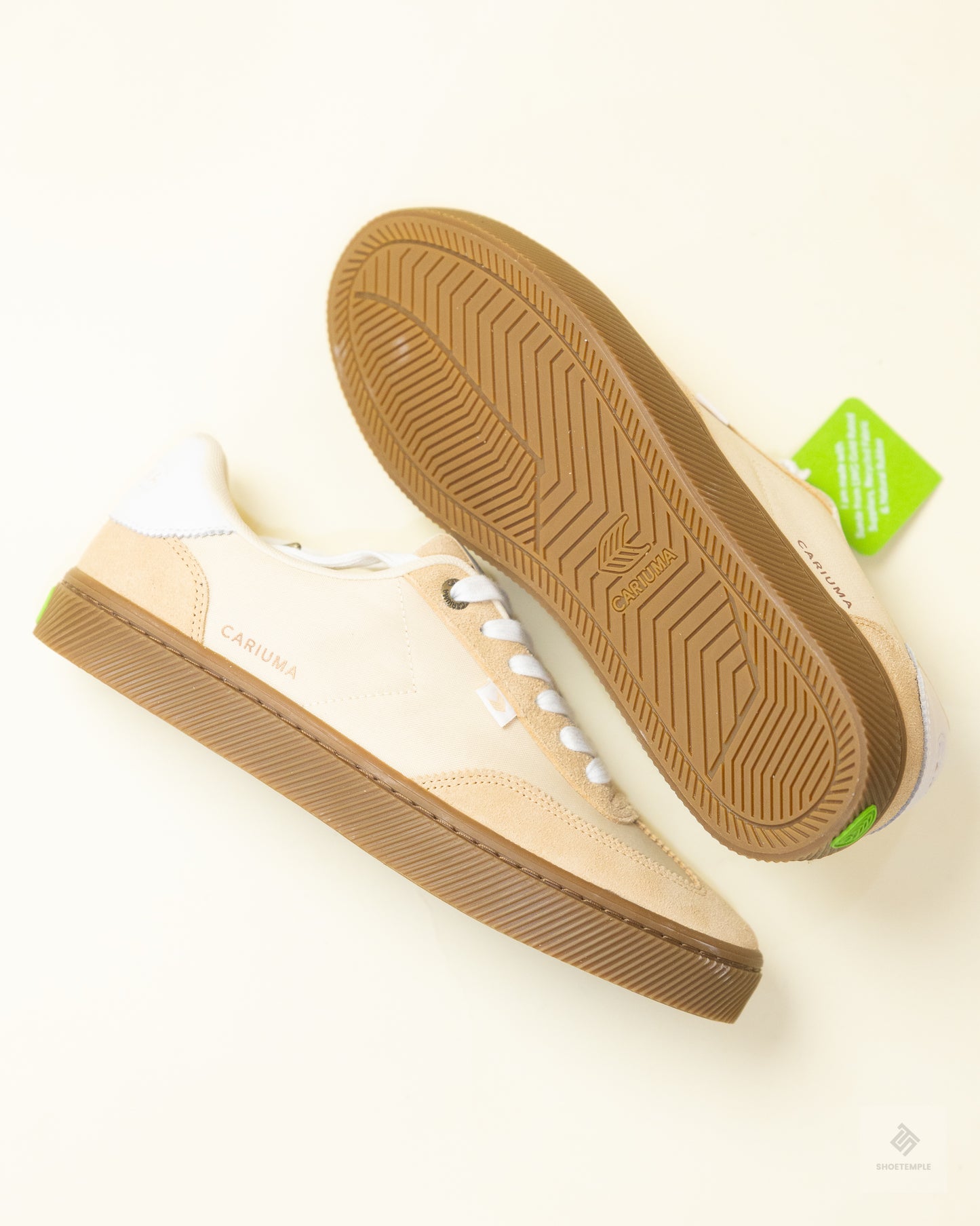 Cariuma Toca Sneakers in Teak Light Cream Nylon Latte Suede
