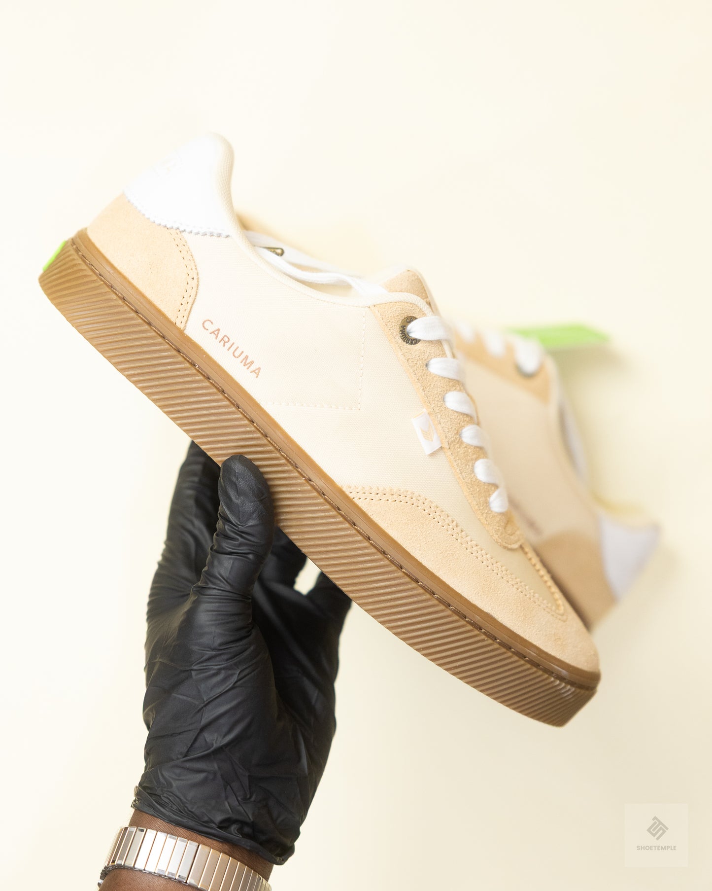 Cariuma Toca Sneakers in Teak Light Cream Nylon Latte Suede