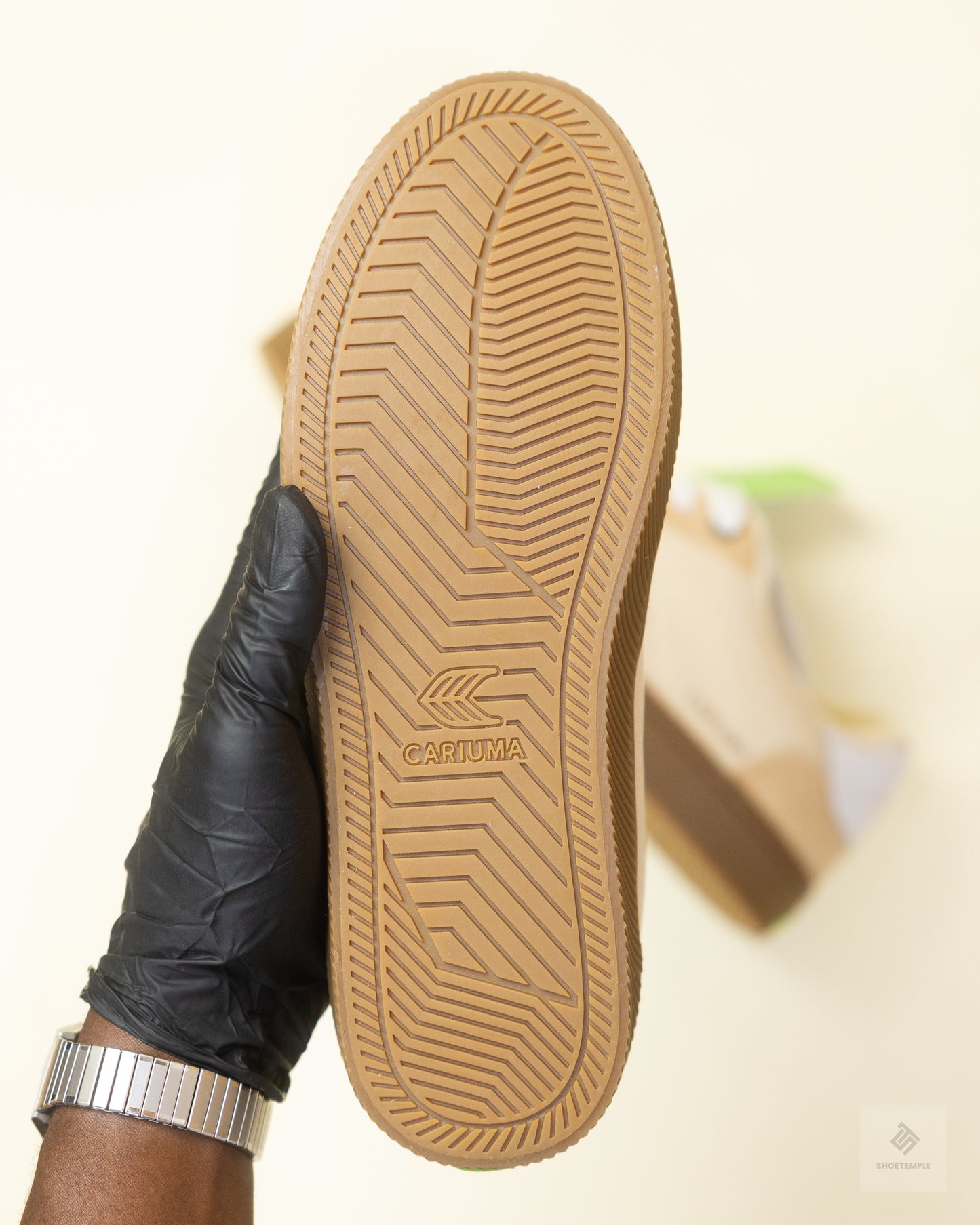 Cariuma Toca Sneakers in Teak Light Cream Nylon Latte Suede