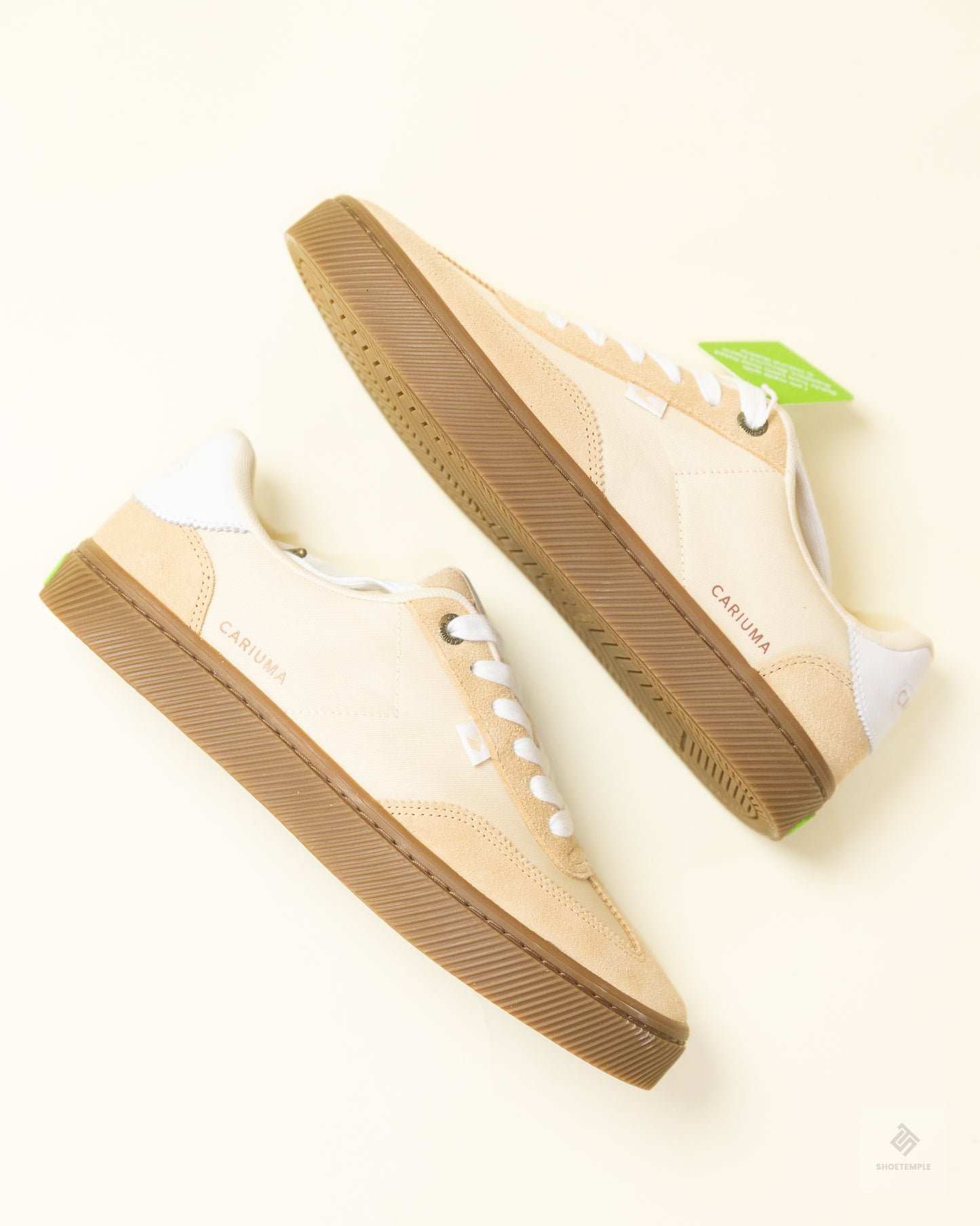 Cariuma Toca Sneakers in Teak Light Cream Nylon Latte Suede