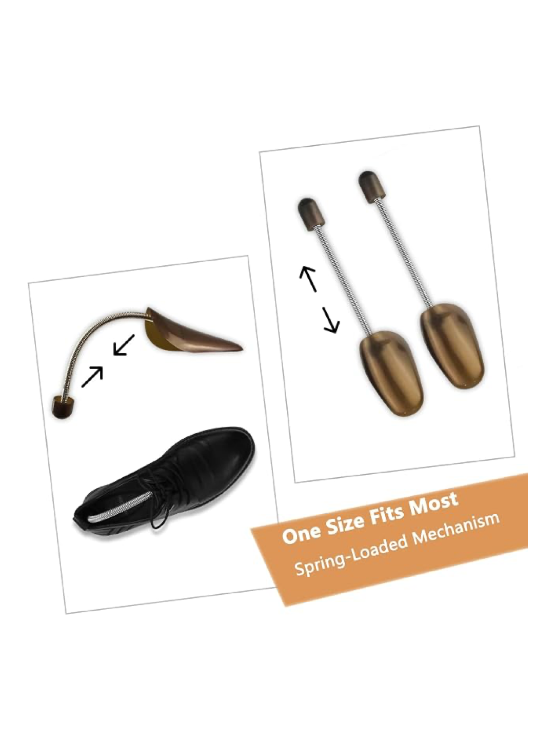 3 Pairs Adjustable Lightweight Plastic Shoe Trees – Men/Women (Size 39-46)