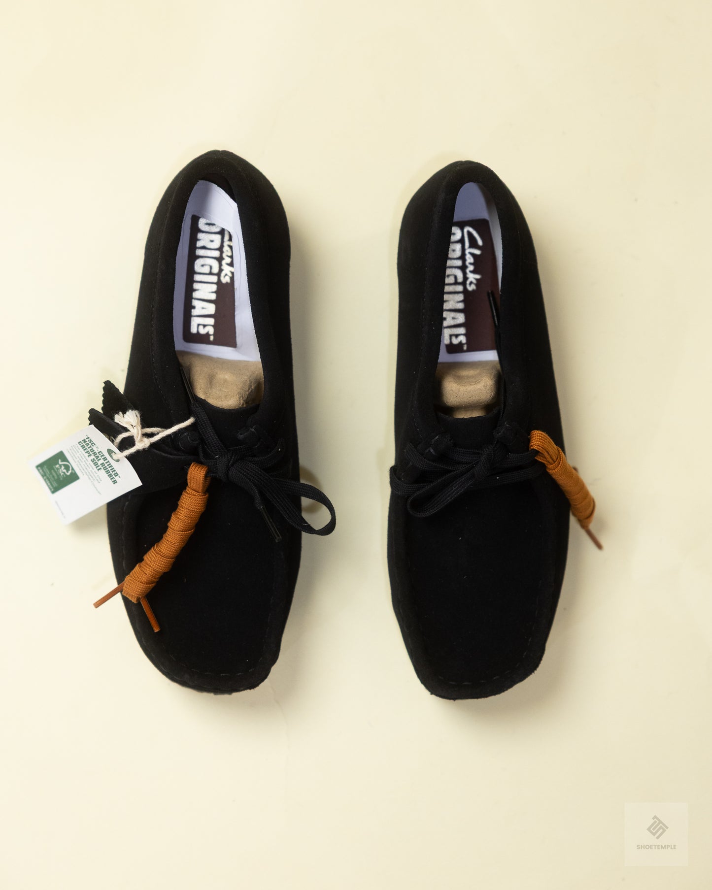 Clarks Originals Wallabee Shoes in Black Suede