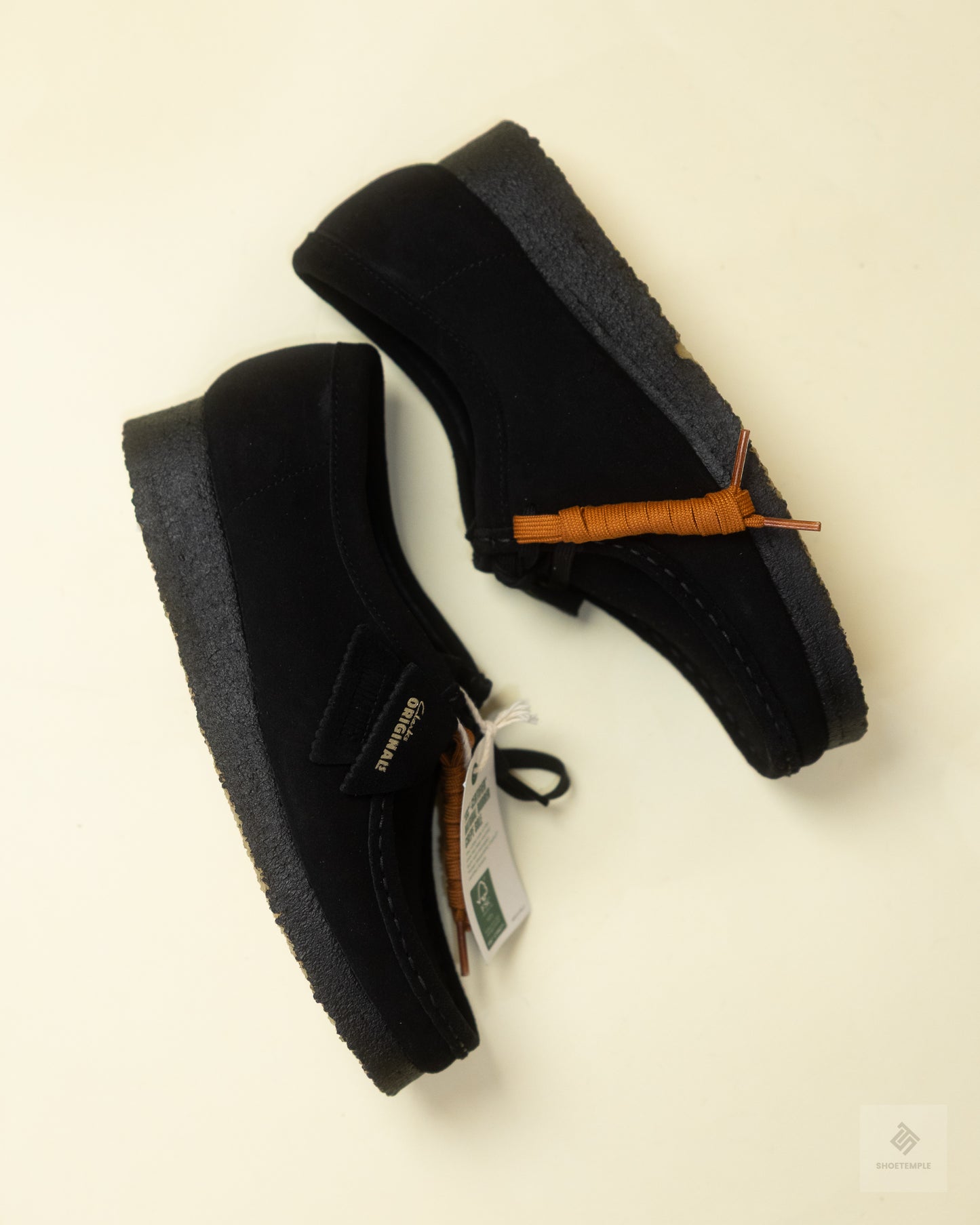Clarks Originals Wallabee Shoes in Black Suede