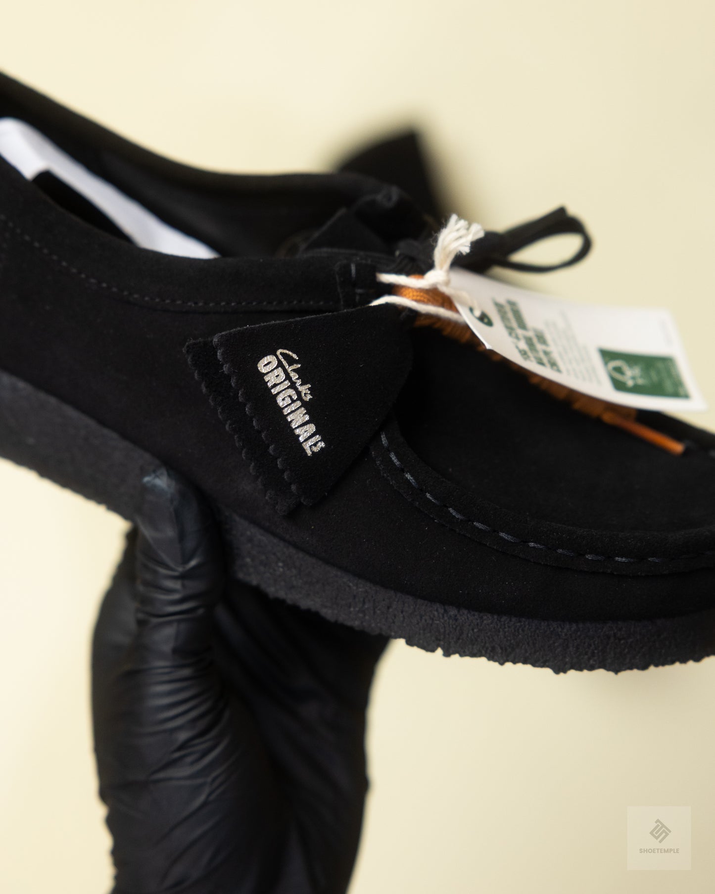 Clarks Originals Wallabee Shoes in Black Suede