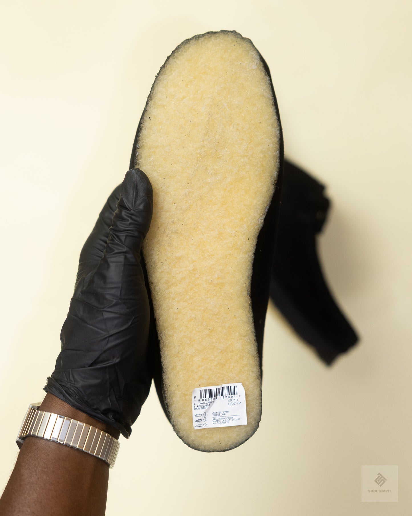 Clarks Originals Wallabee Shoes in Black Suede