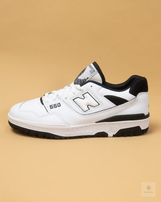 New Balance 550 sneakers in white and black