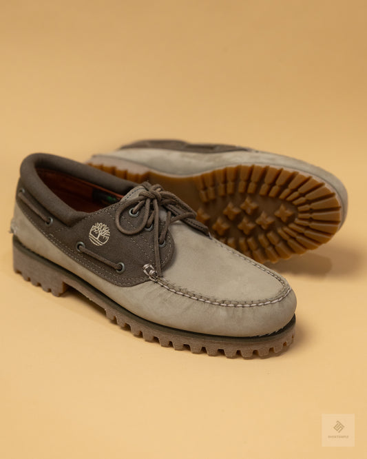 Timberland Authentic 3 Eye Lug Boat Shoes - Olive Nubuck