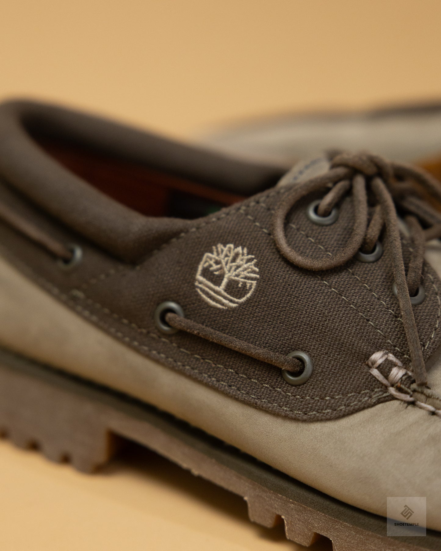 Timberland Authentic 3 Eye Lug Boat Shoes - Olive Nubuck
