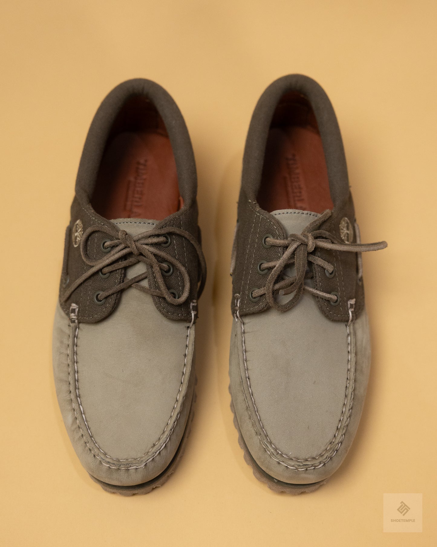 Timberland Authentic 3 Eye Lug Boat Shoes - Olive Nubuck